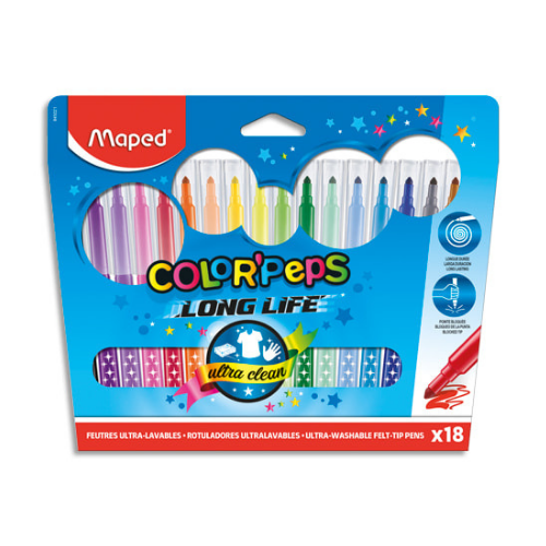 Multi – Pack de 18 Feutres et 18 Crayons de Couleurs – Color'Peps - Prix en  Algérie