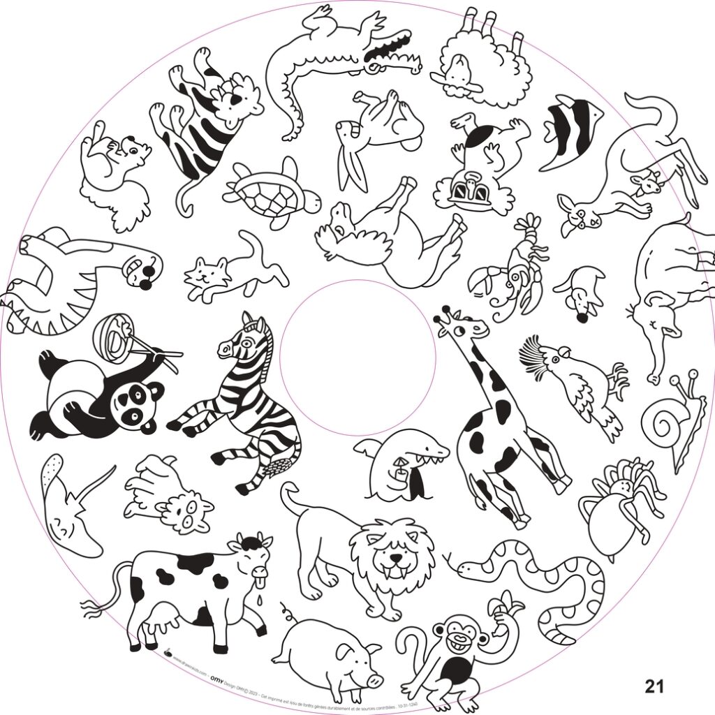 Recharge de 20 feuilles géantes – Coloriages enfants Drawin’kids® x OMY®