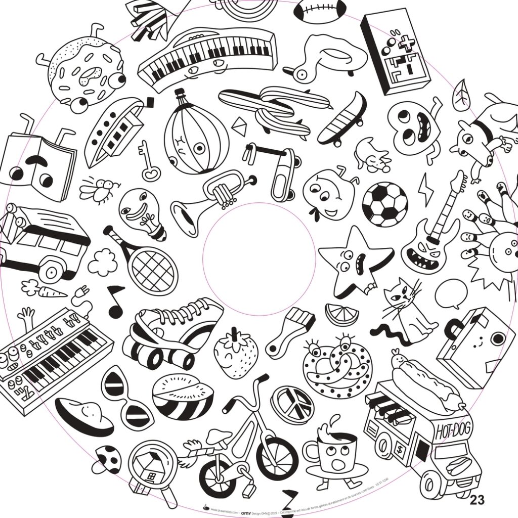 Recharge de 20 feuilles géantes – Coloriages enfants Drawin’kids® x OMY®