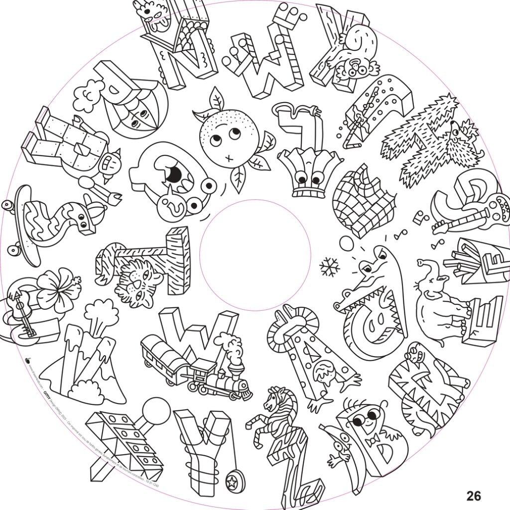 Recharge de 20 feuilles géantes – Coloriages enfants Drawin’kids® x OMY®