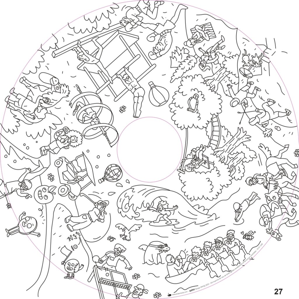 Recharge de 20 feuilles géantes – Coloriages enfants Drawin’kids® x OMY®