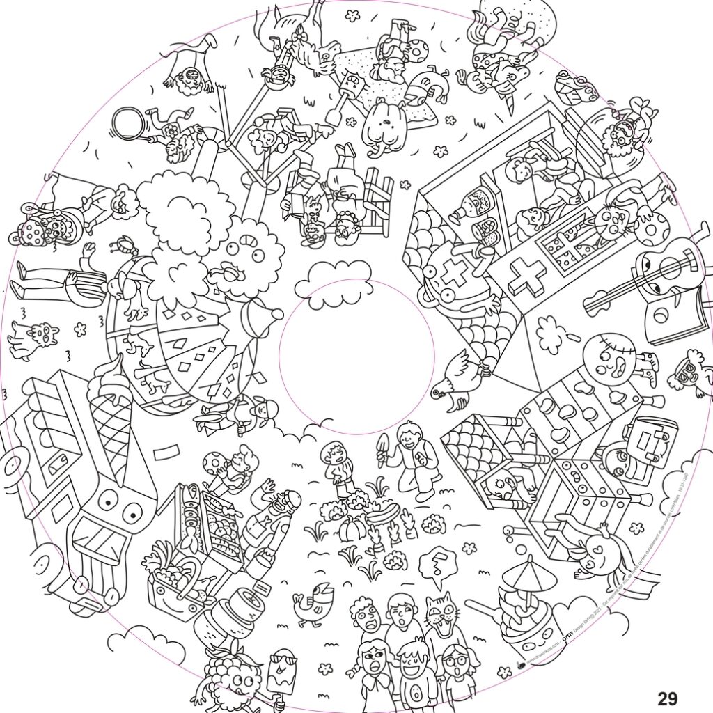 Recharge de 20 feuilles géantes – Coloriages enfants Drawin’kids® x OMY®