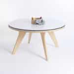 Drawin’table® XXL – Table à dessin pour enfants en bois naturel (Ø 90 cm)