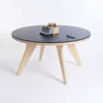 Drawin’table® XXL – Table à dessin pour enfants en bois naturel (Ø 90 cm)