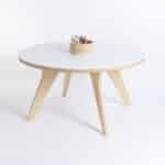 Drawin’table® XXL – Table à dessin pour enfants en bois naturel (Ø 90 cm)