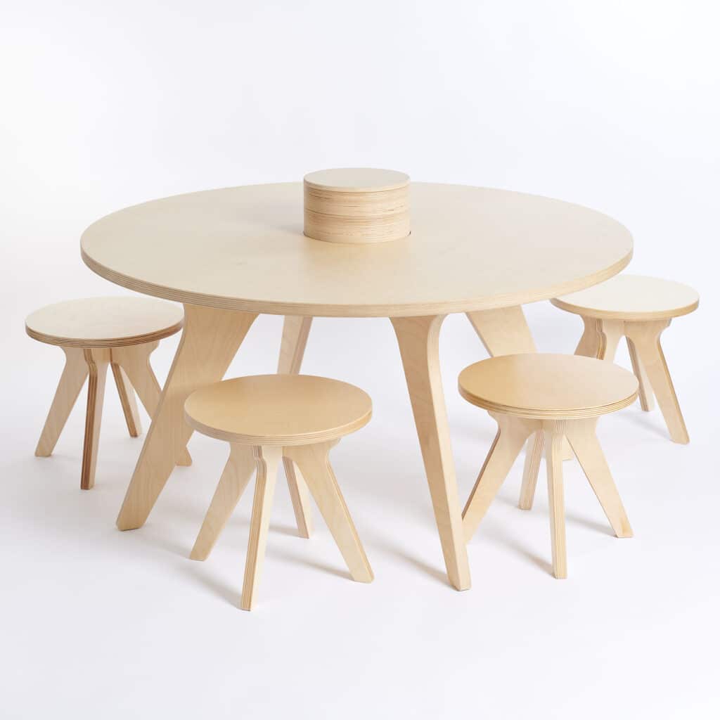 Ensemble Drawin’table® XXL + 4 tabourets – Table à dessin pour enfants