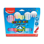 Lot de 18 feutres ultra lavables Color’Peps Long Life – MAPED