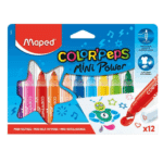 Lot de 12 mini feutres ultra lavables – Color’Peps Mini Power by MAPED