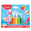 Lot de 12 crayons de cire Color'Peps - Premier âge MAPED