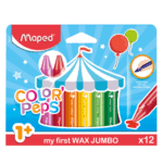 Lot de 12 crayons de cire Color’Peps – Premier âge MAPED