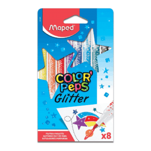 Lot de 8 feutres pailletés MAPED Color’Peps Glitter
