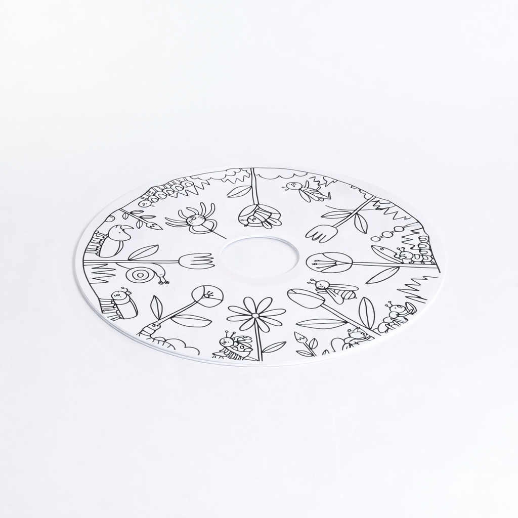 Coloring disc with flowers and insects