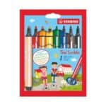 Lot de 8 feutres de coloriage pointe large STABILO Trio Scribbi