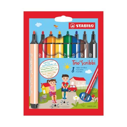 lot de 18 feutres de coloriage pointe moyenne stabilo power