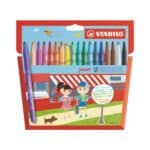 Lot de 18 feutres de coloriage pointe moyenne STABILO power