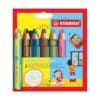 Lot de 6 crayons multi-talents STABILO woody 3 in 1 duo + 1 taille-crayon
