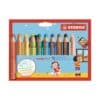 Lot de 10 crayons multi-talents STABILO woody 3 in 1 + 1 taille-crayon