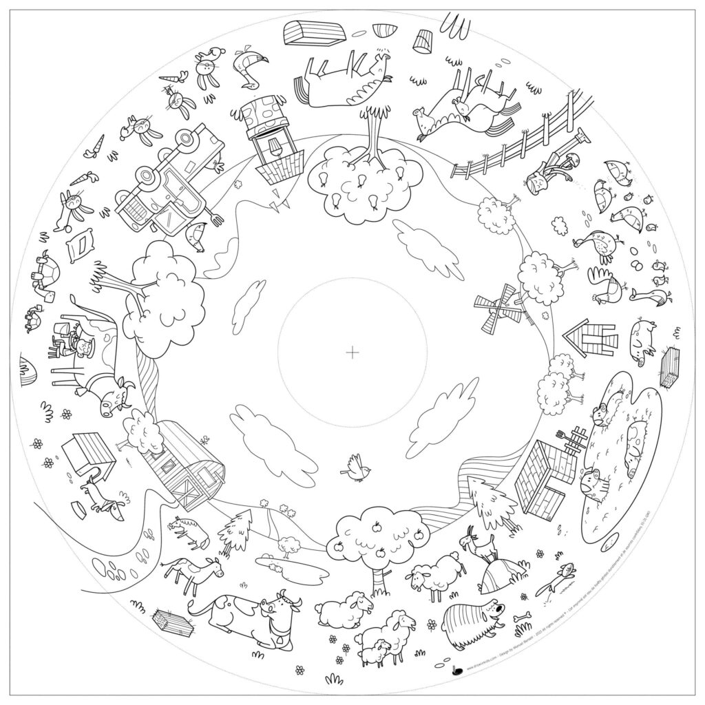 Nachfüllpackung für Kindermalbücher, 10 Blatt – OMY® Objekte &amp; Fantasie (ab 4 Jahren)