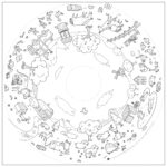 Nachfüllpackung für Kindermalbücher, 10 Blatt – OMY® Objekte &amp; Fantasie (ab 4 Jahren)