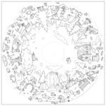 Nachfüllpackung für Kindermalbücher, 10 Blatt – OMY® Objekte &amp; Fantasie (ab 4 Jahren)