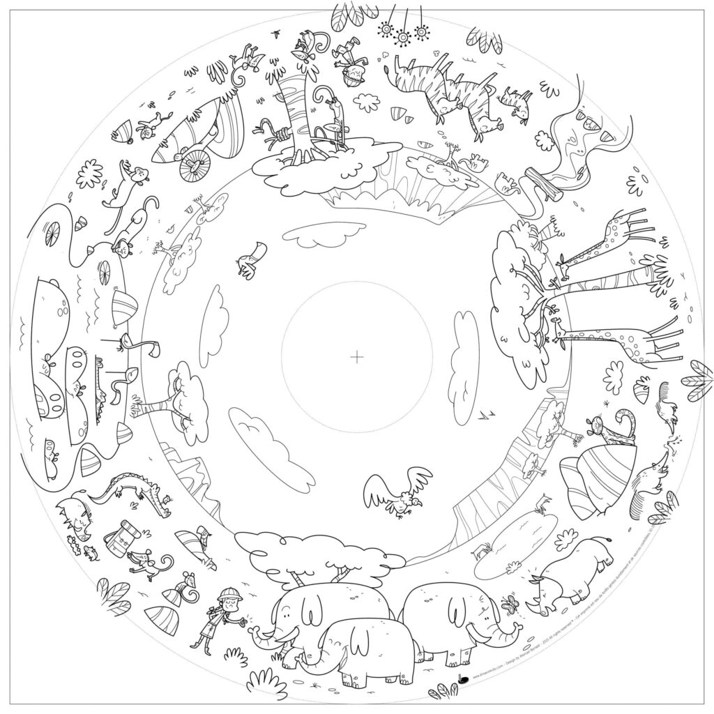 Nachfüllpackung für Kindermalbücher, 10 Blatt – OMY® Objekte &amp; Fantasie (ab 4 Jahren)