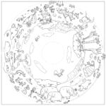 Nachfüllpackung für Kindermalbücher, 10 Blatt – OMY® Objekte &amp; Fantasie (ab 4 Jahren)