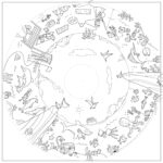 Nachfüllpackung für Kindermalbücher, 10 Blatt – OMY® Objekte &amp; Fantasie (ab 4 Jahren)