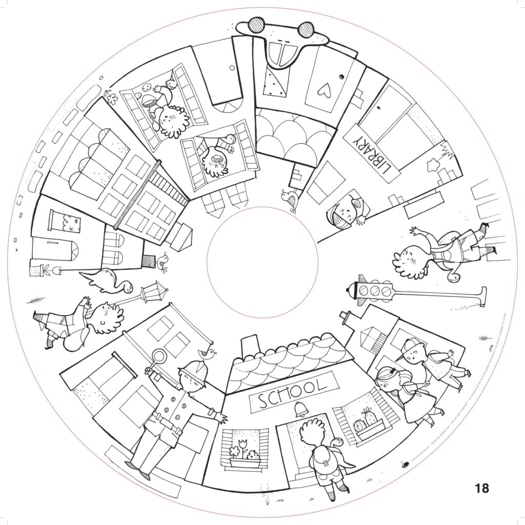 Nachfüllpackung für Kindermalbücher, 10 Blatt – OMY® Objekte &amp; Fantasie (ab 4 Jahren)