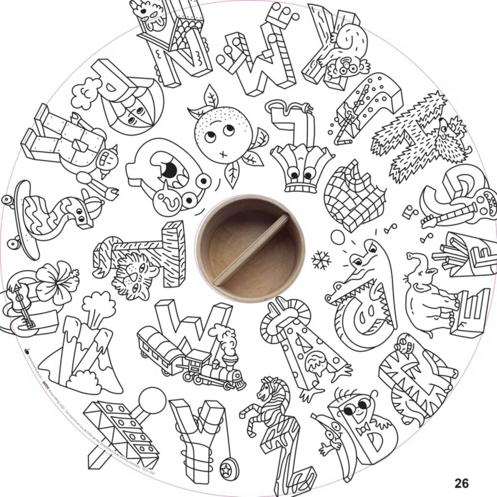 Nachfüllpackung für Kindermalbücher, 10 Blatt – OMY® Objekte &amp; Fantasie (ab 4 Jahren)