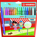 Packung mit 18 STABILO Power Farbstiften mit mittlerer Spitze