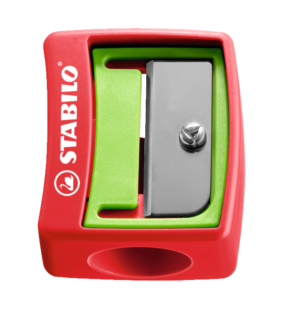 Set mit 6 STABILO Woody ARTY 3-in-1-Bleistiften + passendem Anspitzer