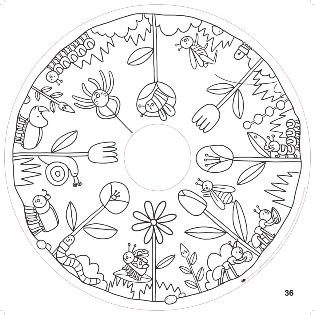 XXL Malbuch-Nachfüllpackung für Kinder – 10 Blatt – Im Garten (ab 2 Jahren)