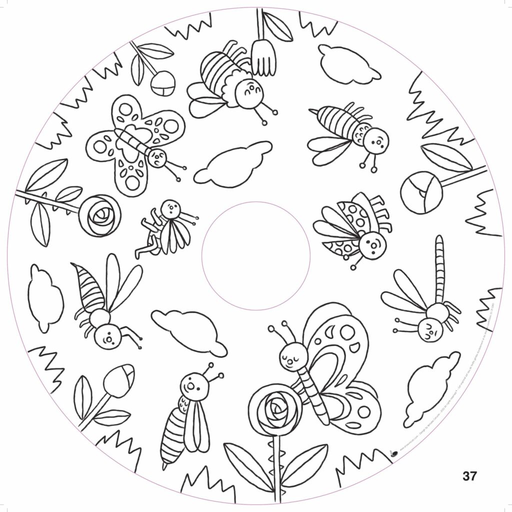 XXL Malbuch-Nachfüllpackung für Kinder – 10 Blatt – Im Garten (ab 2 Jahren)