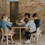 Drawin'table® XXL Set + 4 Hocker – Kinderzeichentisch