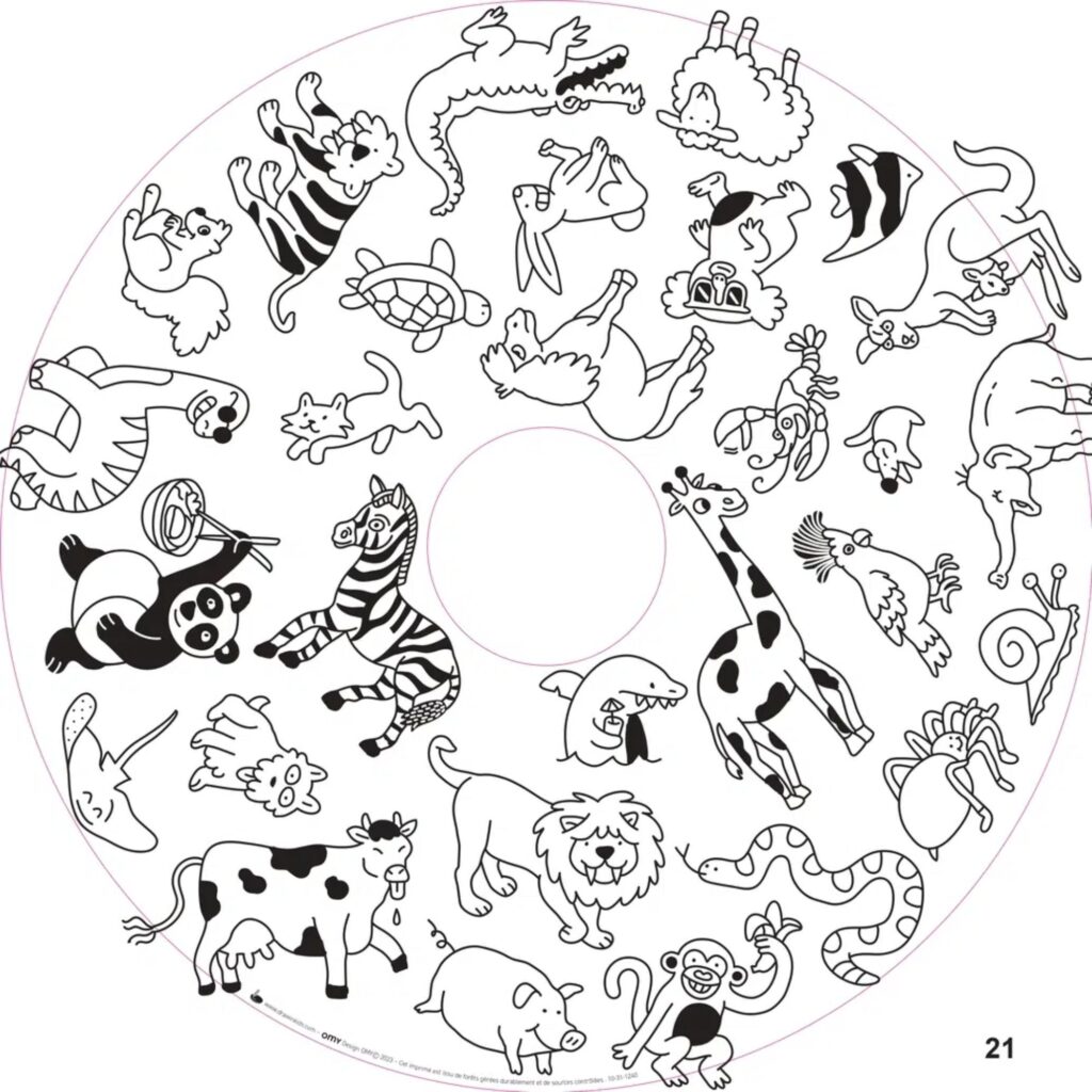 Nachfüllpackung für Kindermalbücher, 10 Blatt – OMY® Objekte &amp; Fantasie (ab 4 Jahren)