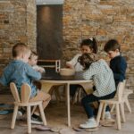 Drawin'table® XXL Set + 4 Hocker – Kinderzeichentisch