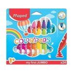 Early Age Felt-Tip Pens – Pack of 24 Maxi Jumbo Felt-Tip Pens for Babies – MAPED