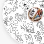 Nachfüllpackung für Kindermalbücher, 10 Blatt – OMY® Objekte &amp; Fantasie (ab 4 Jahren)