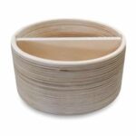 Stiftehalter aus Holz und recyceltem Kunststoff