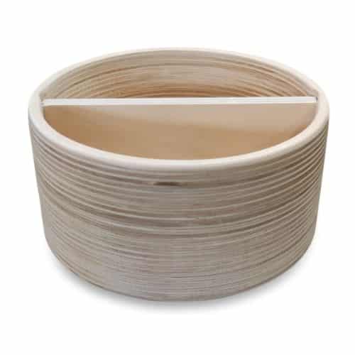 Stiftehalter aus Holz und recyceltem Kunststoff