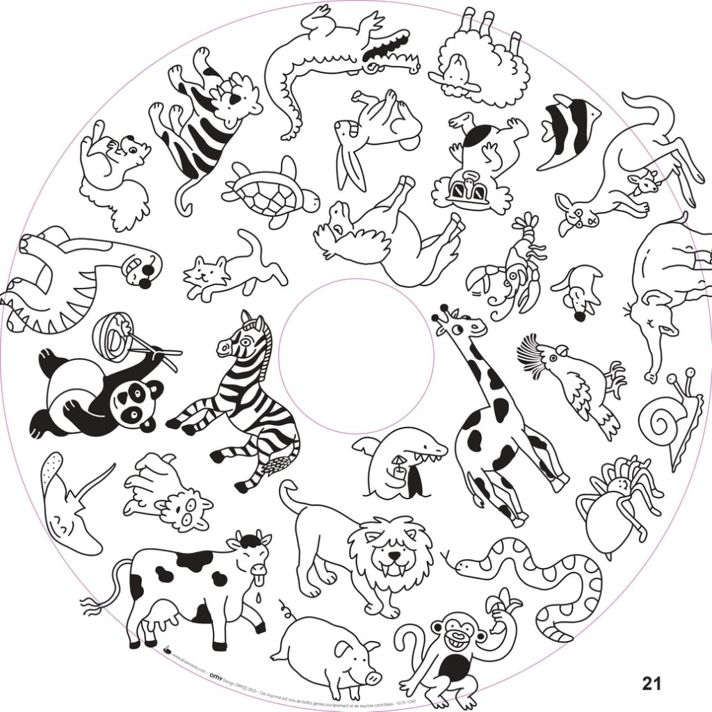 XXL Children's Coloring Refill 10 Sheets – OMY® – Objects &amp; Imagination (Ages 4+)