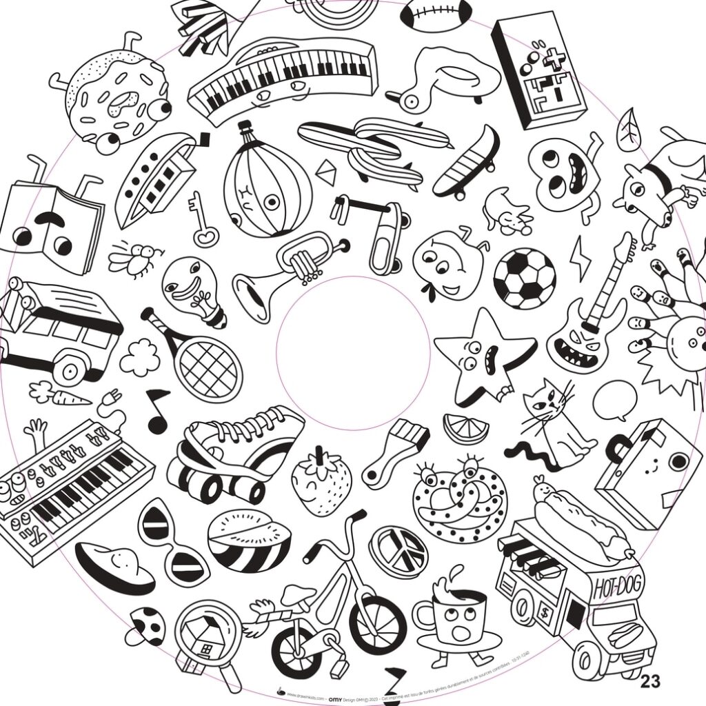 XXL Children's Coloring Refill 10 Sheets – OMY® – Objects &amp; Imagination (Ages 4+)