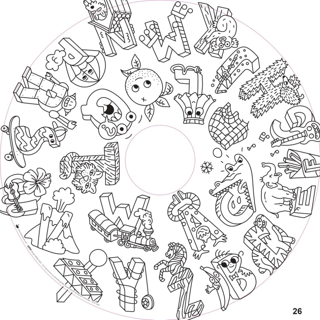 XXL Children's Coloring Refill 10 Sheets – OMY® – Objects &amp; Imagination (Ages 4+)