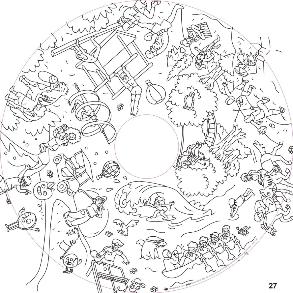 Nachfüllpackung für Kindermalbücher, 10 Blatt – OMY® Objekte &amp; Fantasie (ab 4 Jahren)