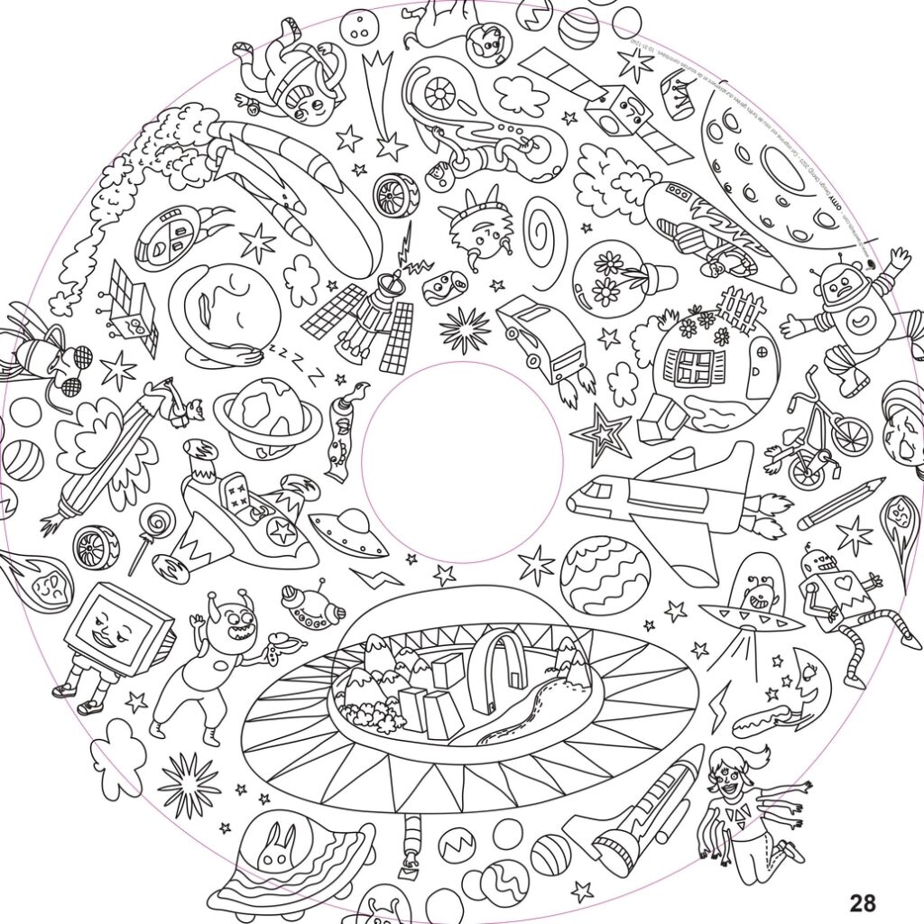 Nachfüllpackung für Kindermalbücher, 10 Blatt – OMY® Objekte &amp; Fantasie (ab 4 Jahren)