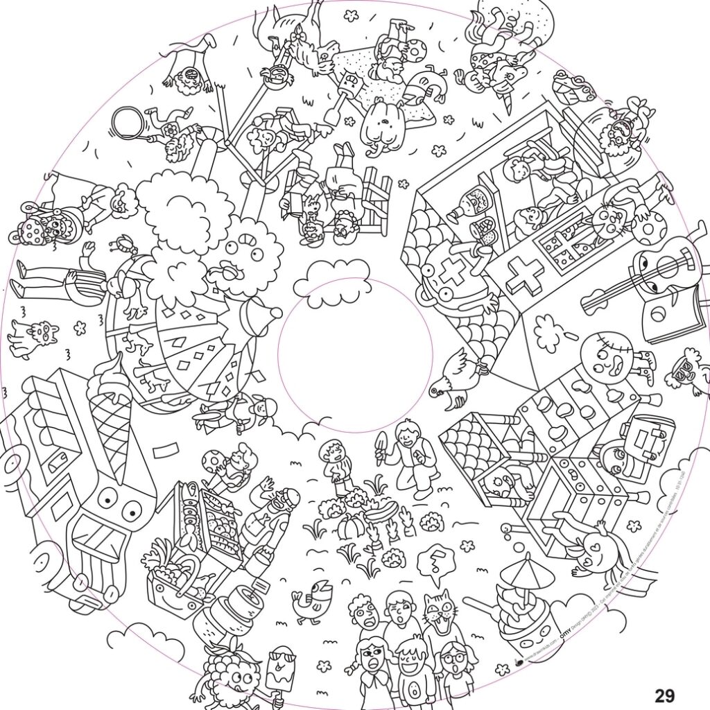 Nachfüllpackung für Kindermalbücher, 10 Blatt – OMY® Objekte &amp; Fantasie (ab 4 Jahren)