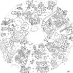 Nachfüllpackung für Kindermalbücher, 10 Blatt – OMY® Objekte &amp; Fantasie (ab 4 Jahren)