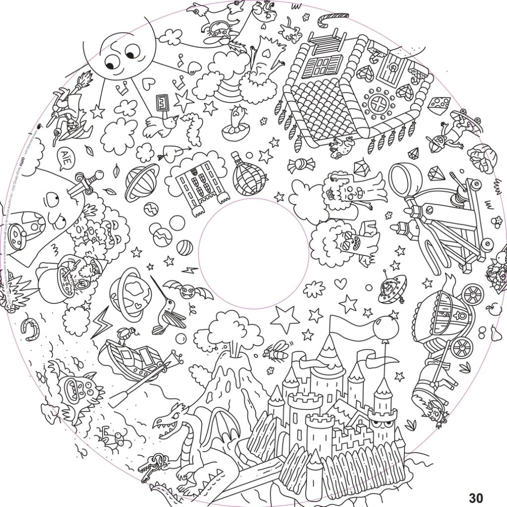 Nachfüllpackung für Kindermalbücher, 10 Blatt – OMY® Objekte &amp; Fantasie (ab 4 Jahren)