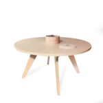 Drawin'table® XXL – Kinderzeichentisch aus Naturholz (Ø 90 cm)