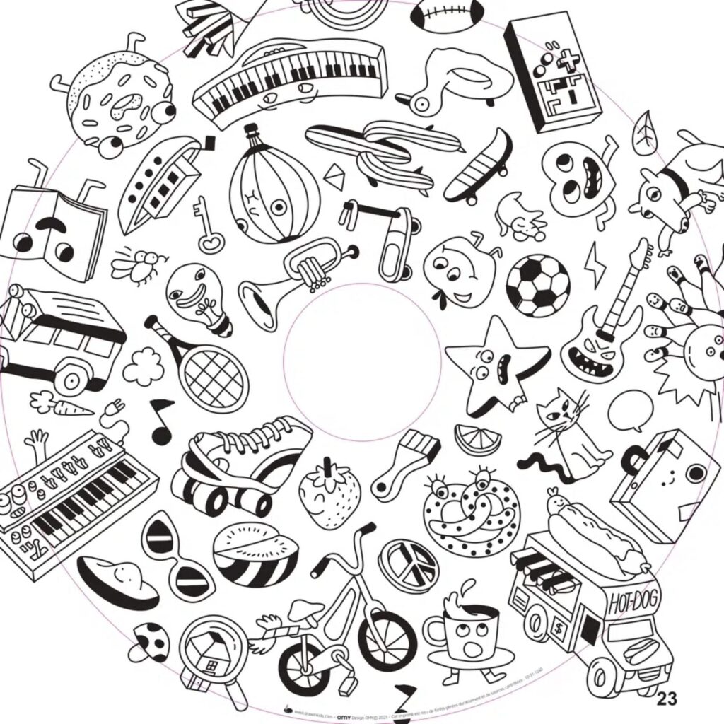 Nachfüllpackung für Kindermalbücher, 10 Blatt – OMY® Objekte &amp; Fantasie (ab 4 Jahren)